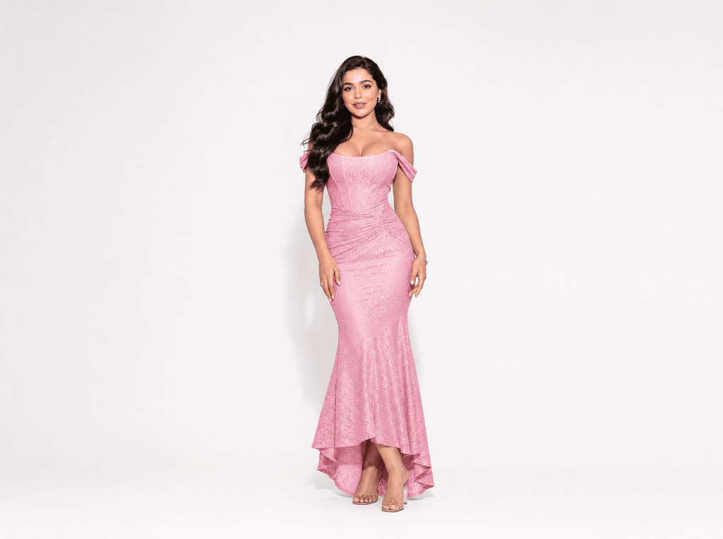 Mozision Off - Shoulder Backless Evening Dress - aarohi
