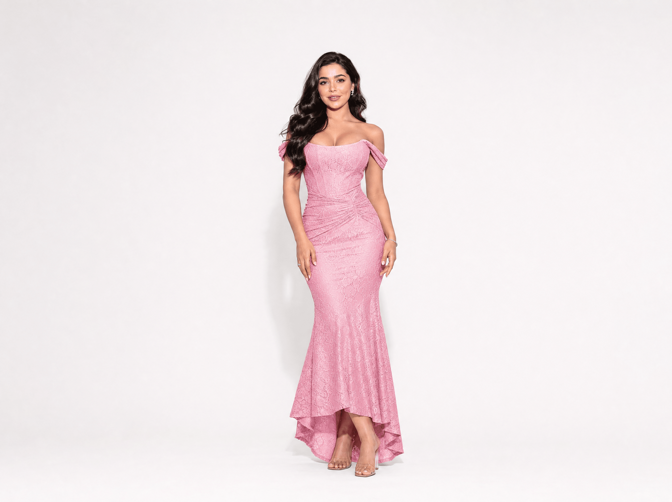 Mozision Off - Shoulder Backless Evening Dress - aarohi
