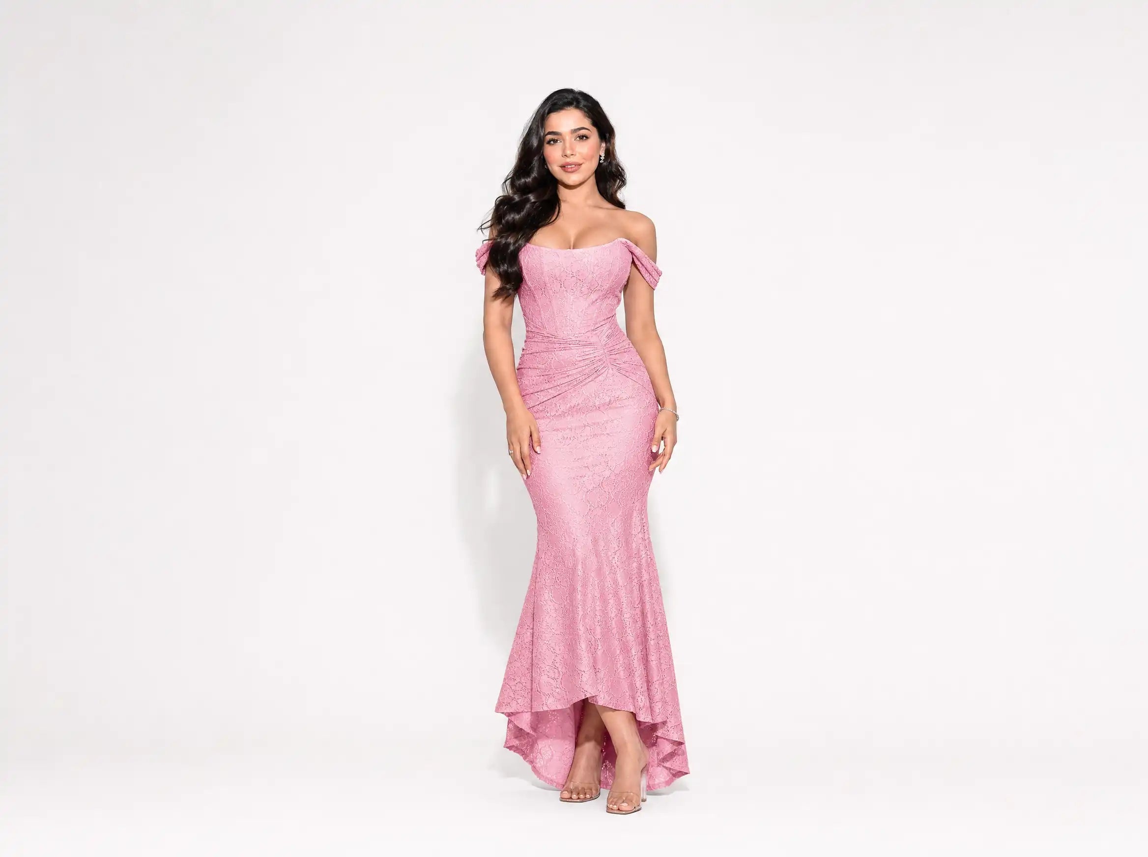 Mozision Off - Shoulder Backless Evening Dress - aarohi