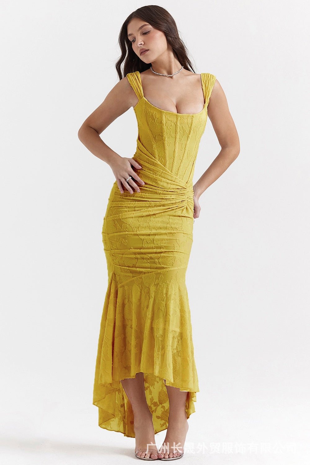 Mozision Off - Shoulder Backless Evening Dress - aarohi