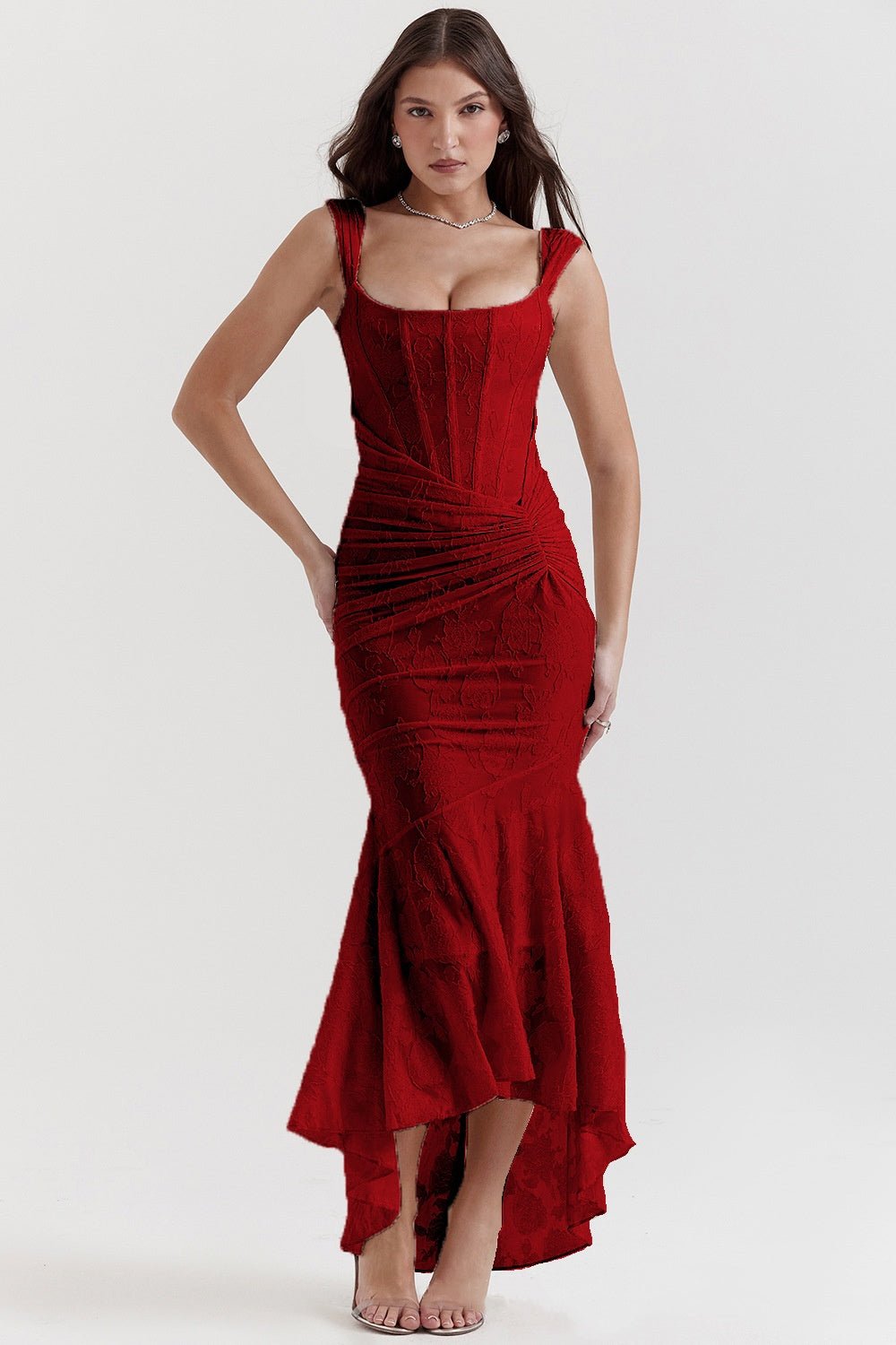 Mozision Off - Shoulder Backless Evening Dress - aarohi