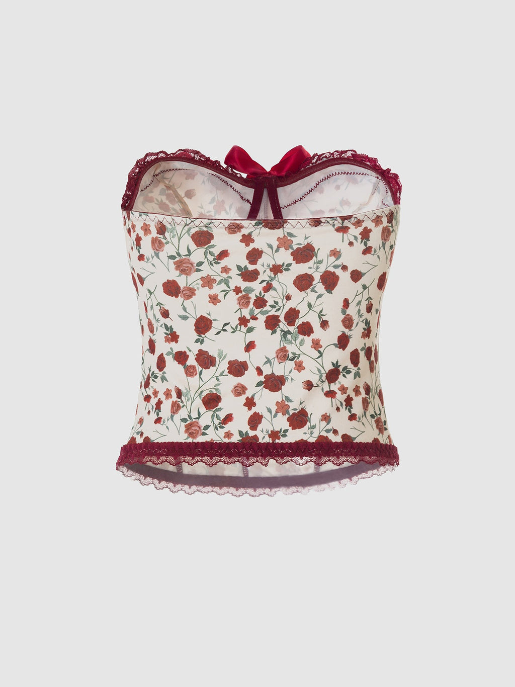 Retro Floral Corset Bouquet Top - aarohi