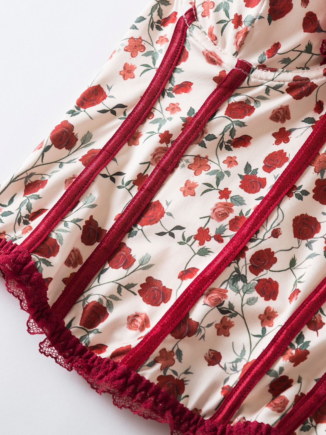 Retro Floral Corset Bouquet Top - aarohi
