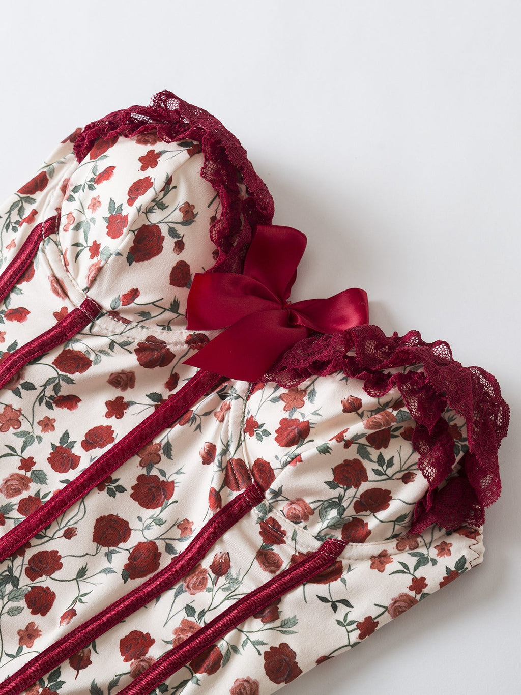 Retro Floral Corset Bouquet Top - aarohi
