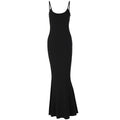 Satin Spaghetti Strap Bodycon Maxi Dress - aarohi