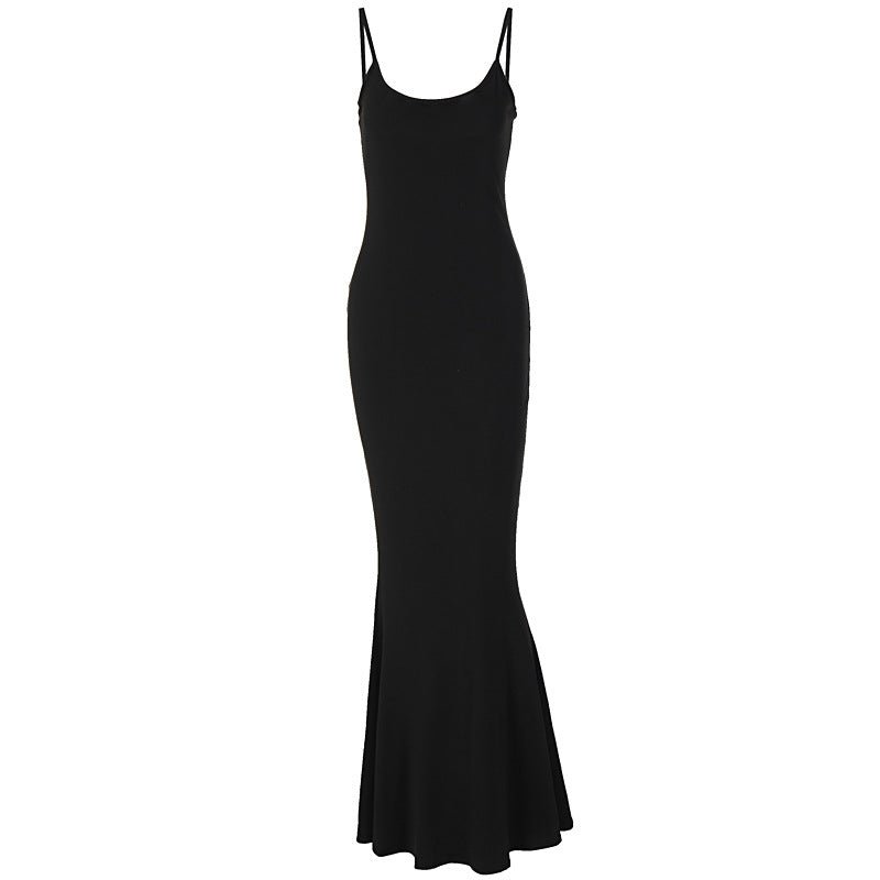 Satin Spaghetti Strap Bodycon Maxi Dress - aarohi