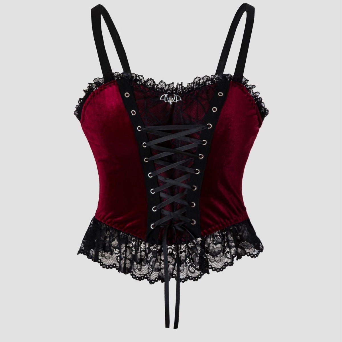 Velvet Lace - Up Corset Camisole - aarohi