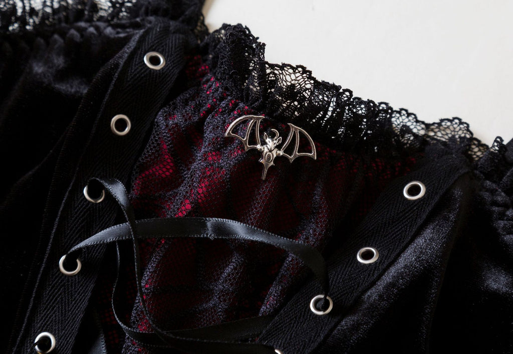 Velvet Lace - Up Corset Camisole - aarohi