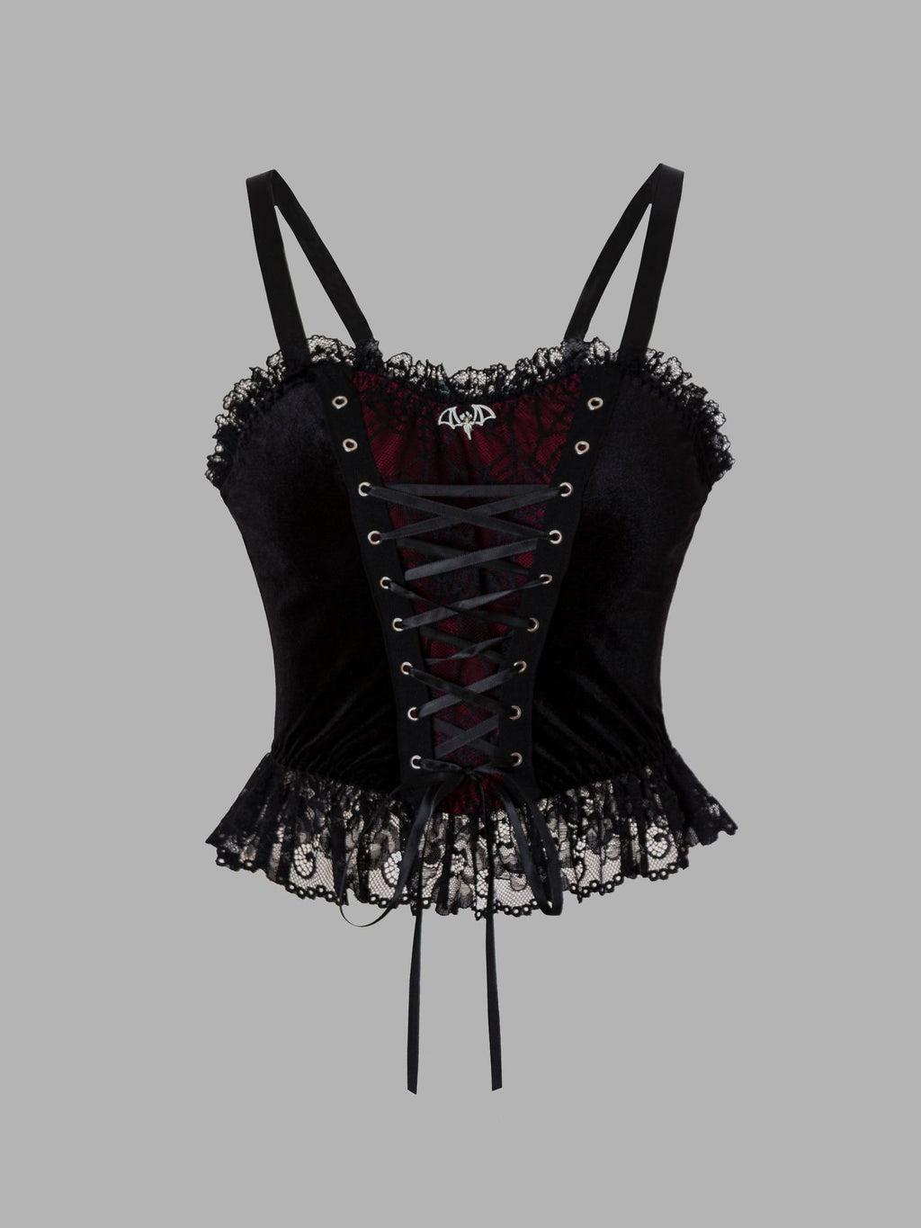 Velvet Lace - Up Corset Camisole - aarohi