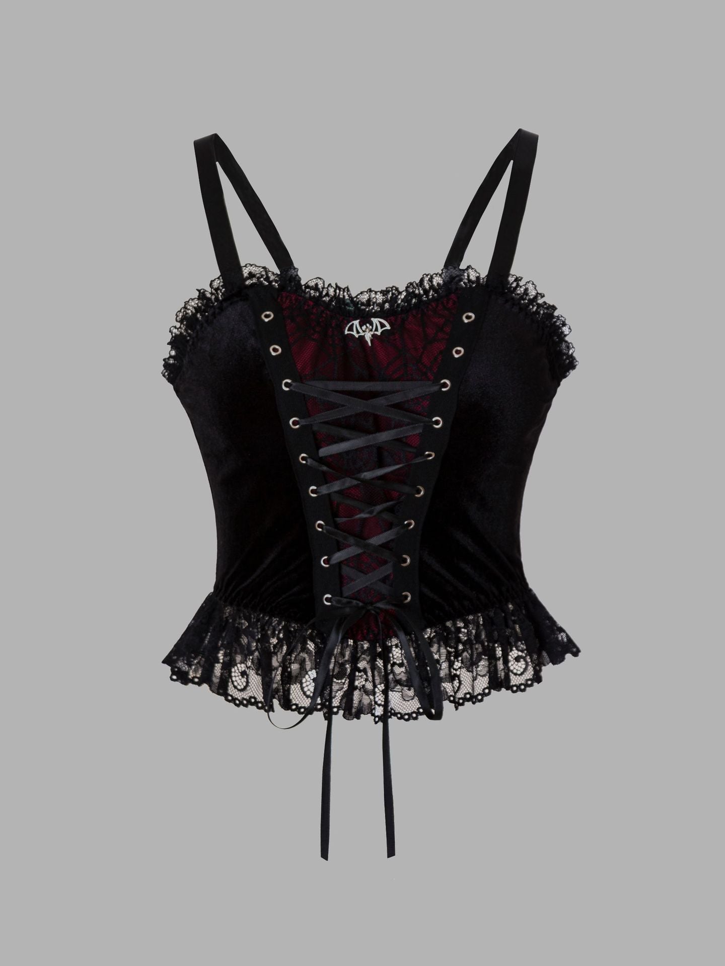 Velvet Lace - Up Corset Camisole - aarohi