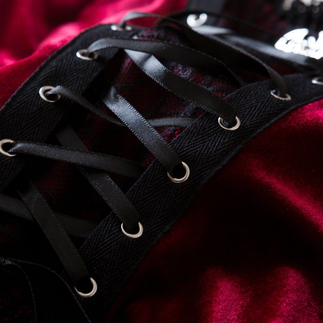 Velvet Lace - Up Corset Camisole - aarohi