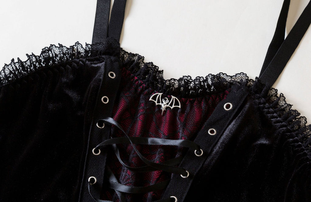 Velvet Lace - Up Corset Camisole - aarohi