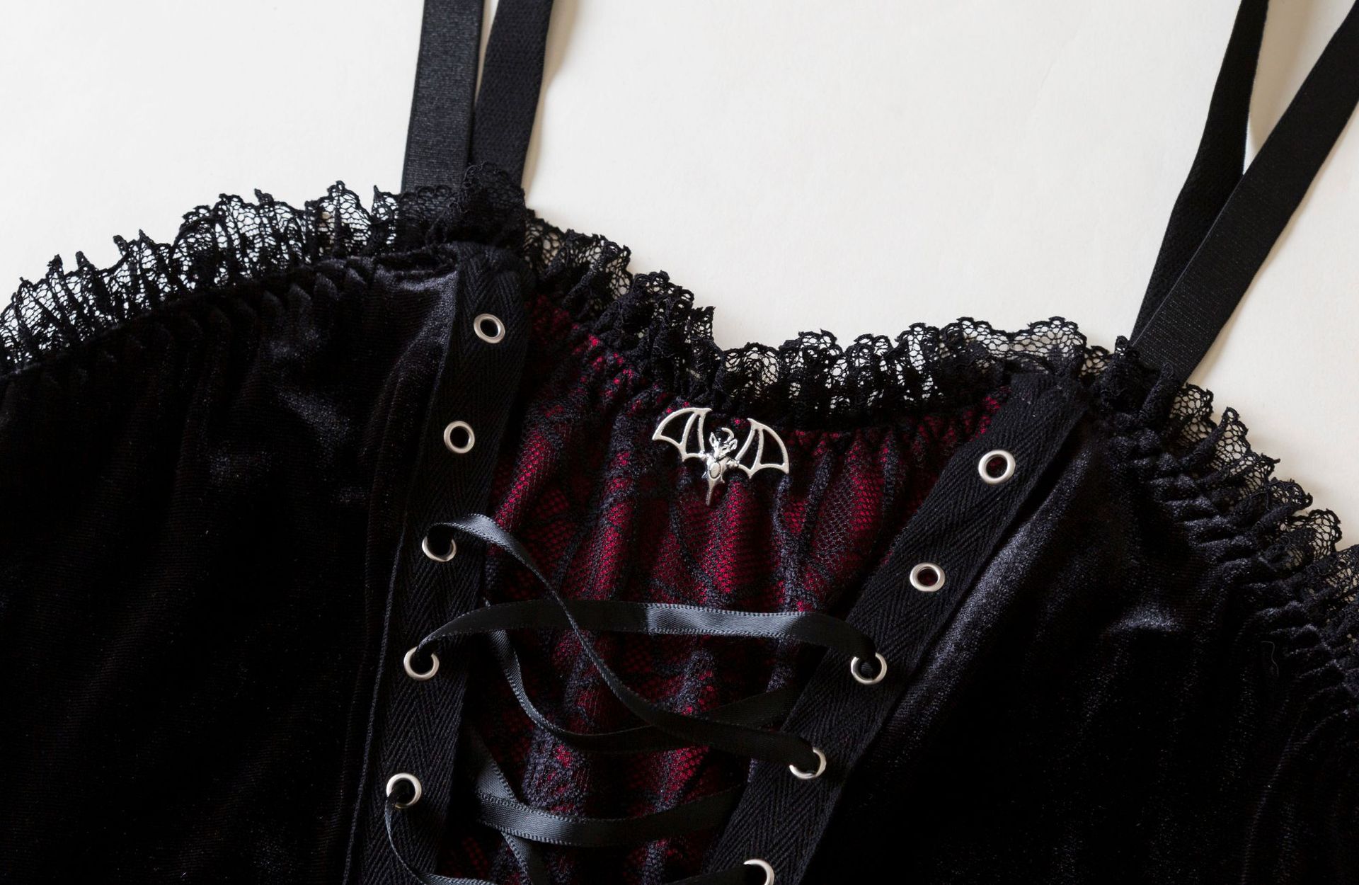 Velvet Lace - Up Corset Camisole - aarohi