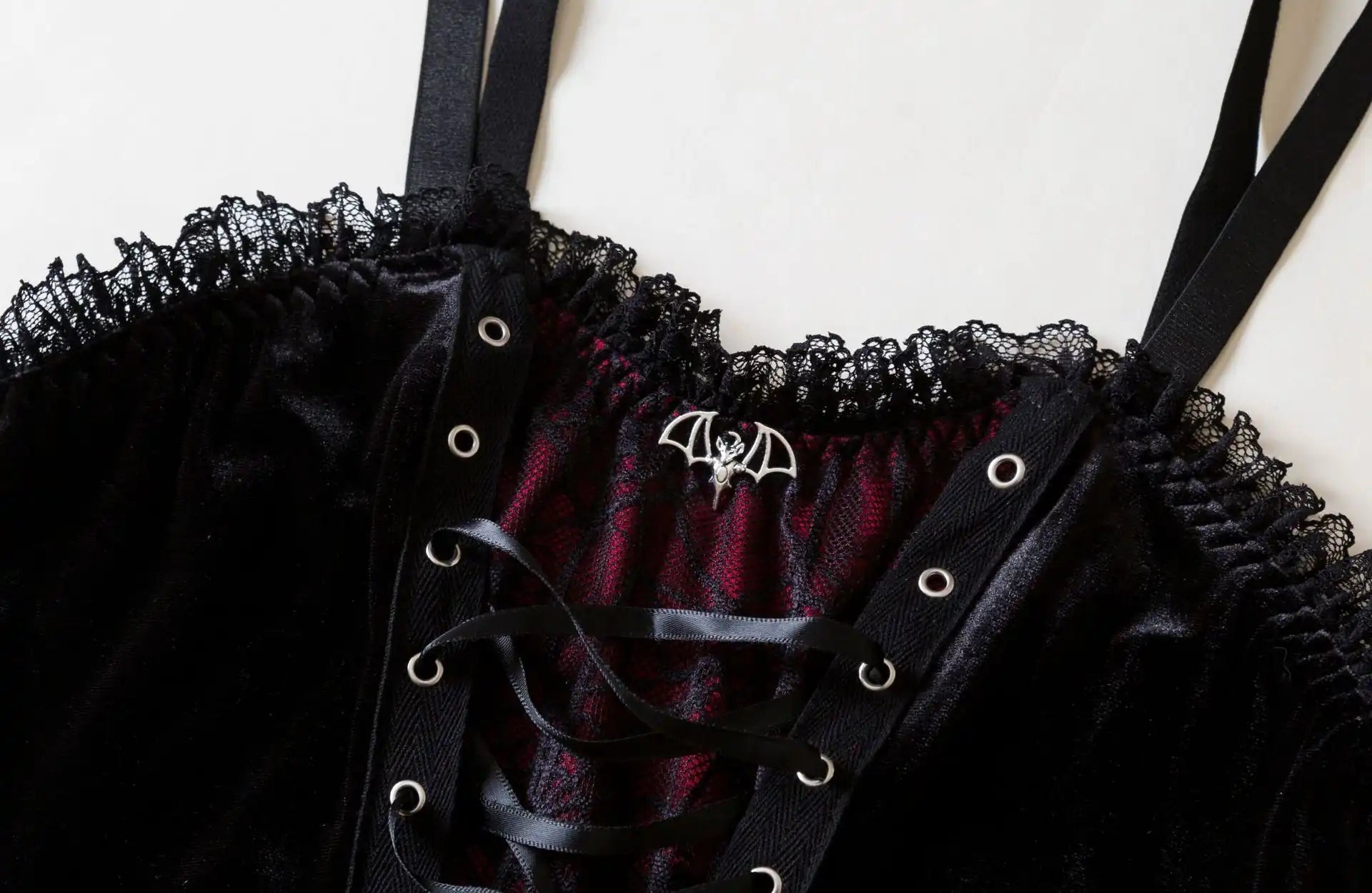 Velvet Lace-Up Corset Camisole - aarohi