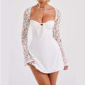 Y2K Lace Corset Backless Mini Dress - aarohi